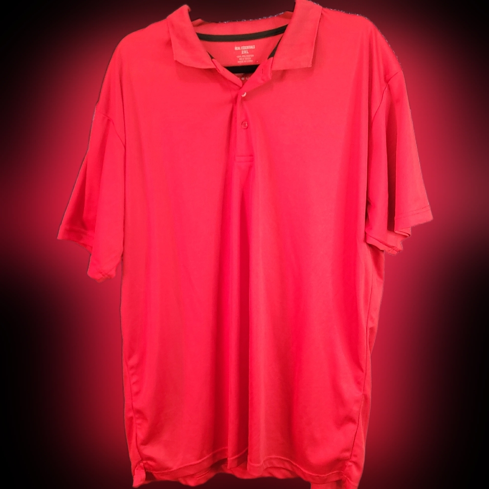 Real Essentials Vibrant Red Polo Shirt